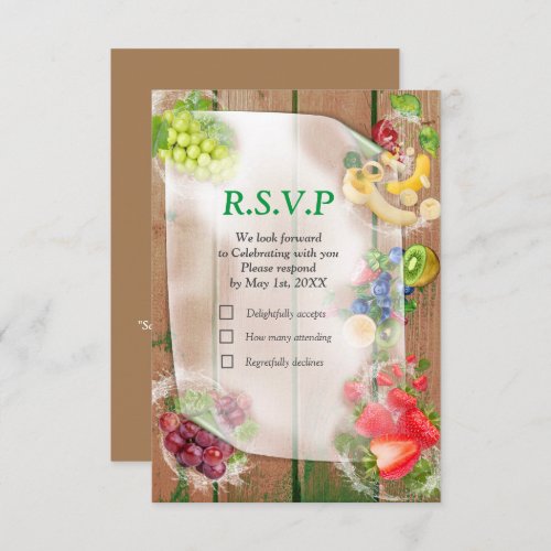 Mouth_watering Tropical Fruits RSVP Card
