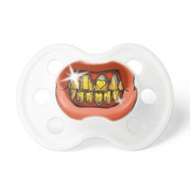 Mouth With Gold Teeth Grillz Ostentation Pacifier Mouth With Gold Teeth Grillz Ostentation Pacifier