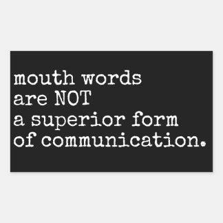 mouth words AAC device stickers (white on black)