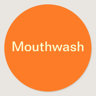 Mouthwash Label/ Classic Round Sticker