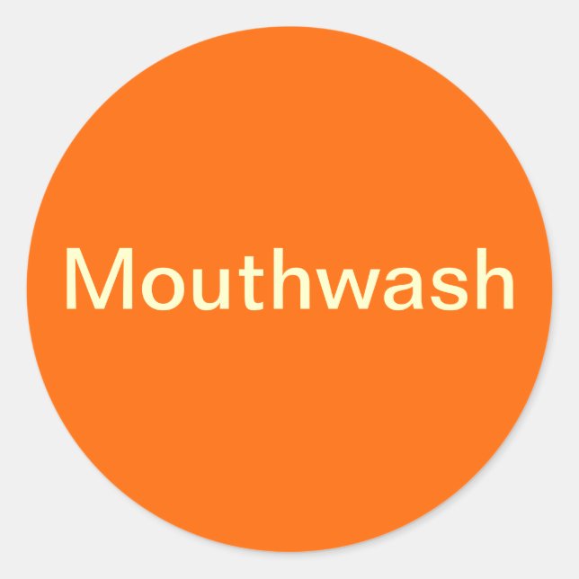 Mouthwash Label/ Classic Round Sticker (Front)