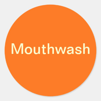 Mouthwash Label/ Classic Round Sticker