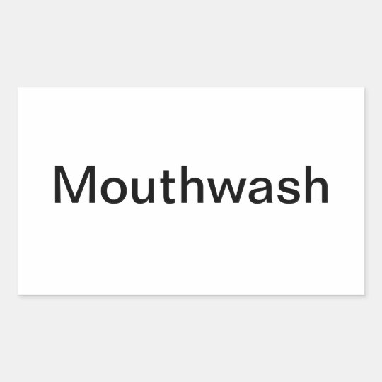 Mouthwash Label/ Rectangular Sticker