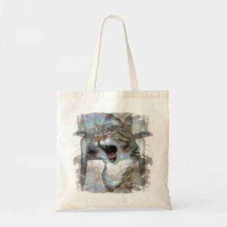 Mouthy Cat on Budget Tote Bag