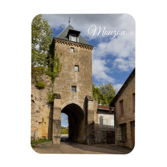 Mouzon Medieval Gatehouse, France Magnet (Vertical)