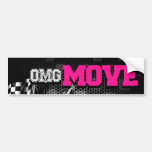 Move Bumper Sticker (pink) at Zazzle
