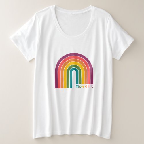 Move It Retro Rainbow Work Out T_Shirt