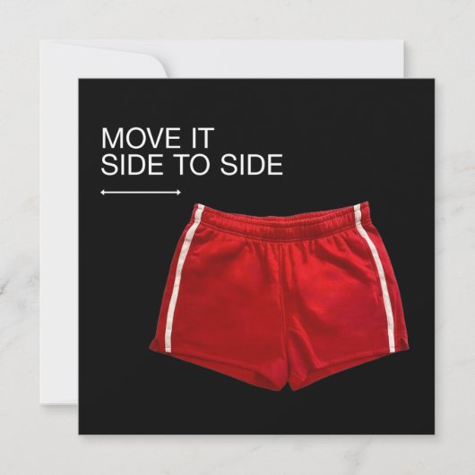 Move It Side To Side Red Athletic Shorts (Front)
