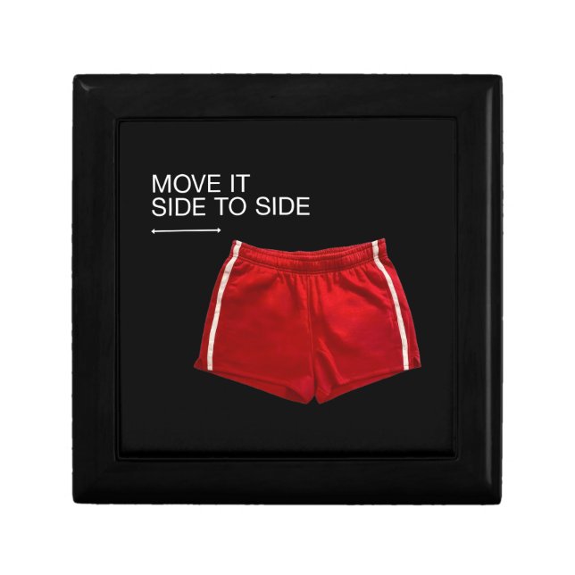 Move It Side To Side Red Athletic Shorts Gift Box (Front)