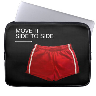 Move It Side To Side Red Athletic Shorts Laptop Sleeve