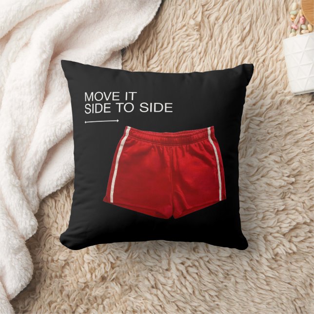 Move It Side To Side Red Athletic Shorts Throw Pillow (Blanket)