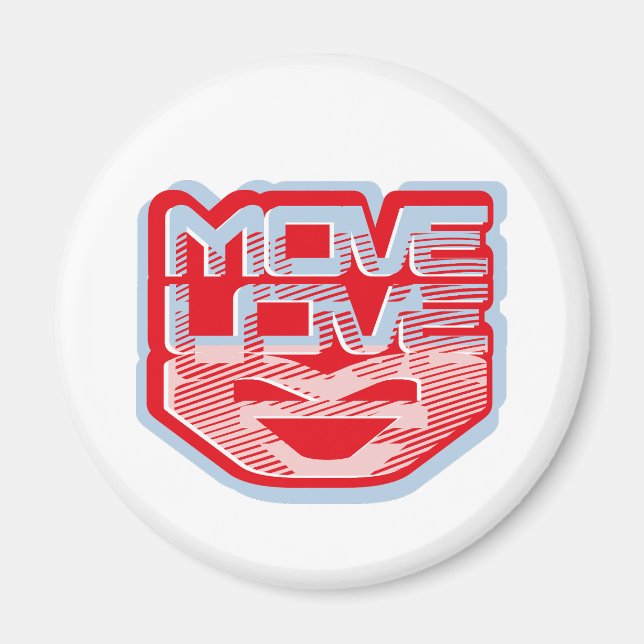 MOVE LOVE HEART BY MASANSER PIXELAT MAGNET (Front)