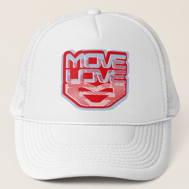 MOVE LOVE HEART BY MASANSER PIXELAT TRUCKER HAT (Front)