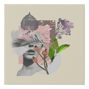 Move On Collage Faux Canvas Print
