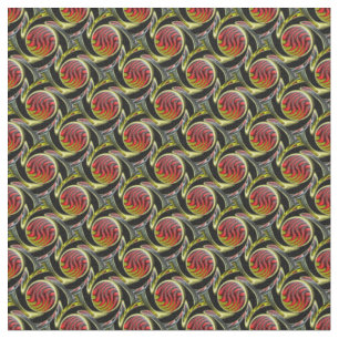 Move orange and red circles pattern fabric