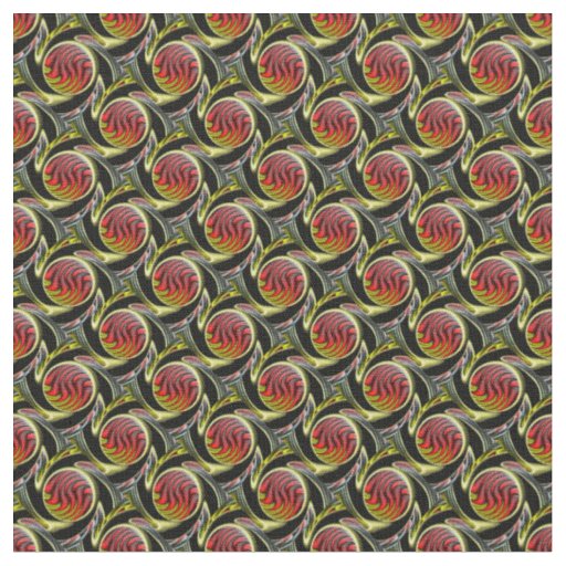 Move orange and red circles pattern fabric