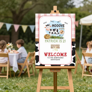 Move Over Barnyard Welcome Poster