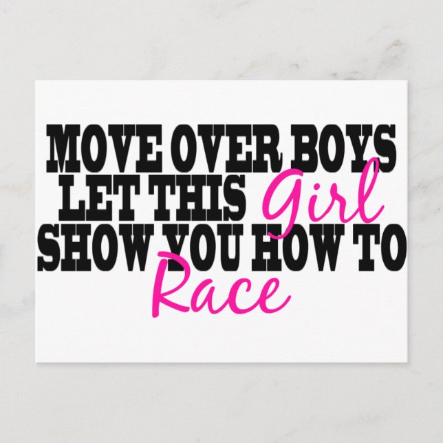 Move Over Boys..... Postcard (Front)
