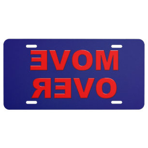 Move Over License Plate