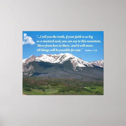 Move That Mountain Inspirational Canvas