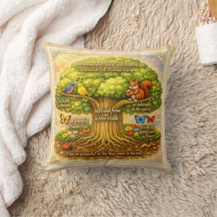 move throughout the day steadily inducing joy throw pillow