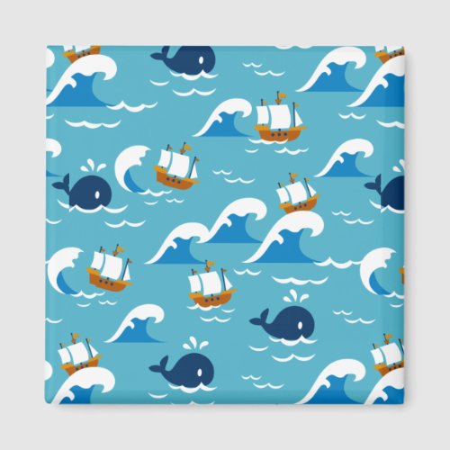  Move with the Sea Waves Pattern Magnet