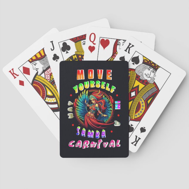 Move Yourself In A Samba Way Carnival Poker Cards (Back)