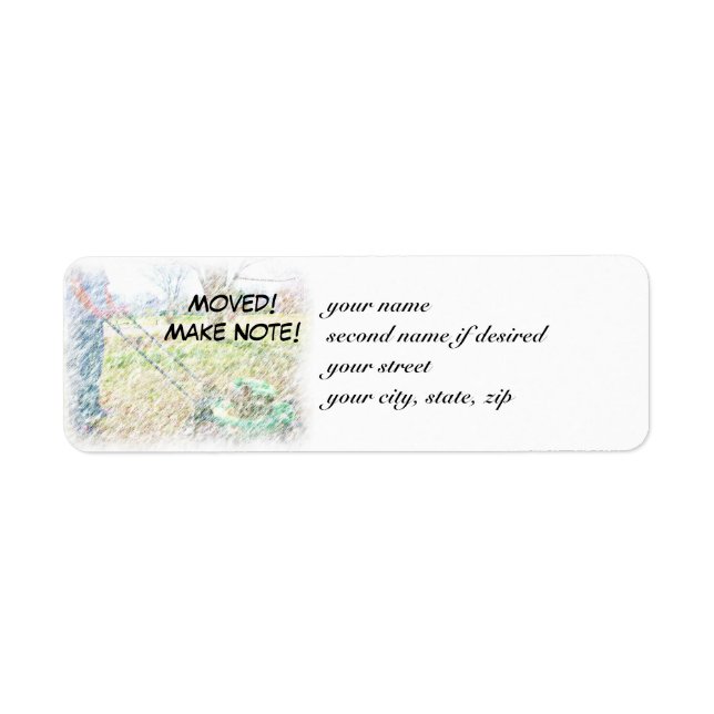 Moved! Make Note! Return Address Label CPLM (Front)