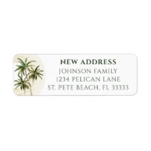 30 Personalized Return Address Palm Trees Labels Buy 3 get 1 free pts1 