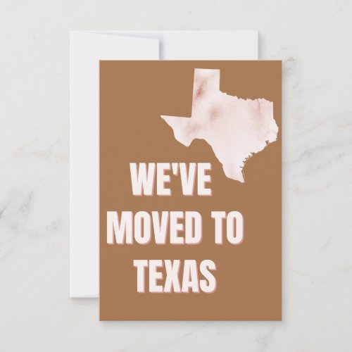 Moved to Texas Invitation
