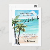 Moved To The Beach Moving Announcement Postcard | Zazzle