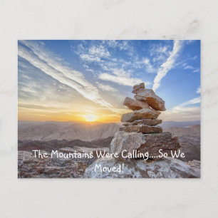 Moved To The Mountains Address Change Postcard