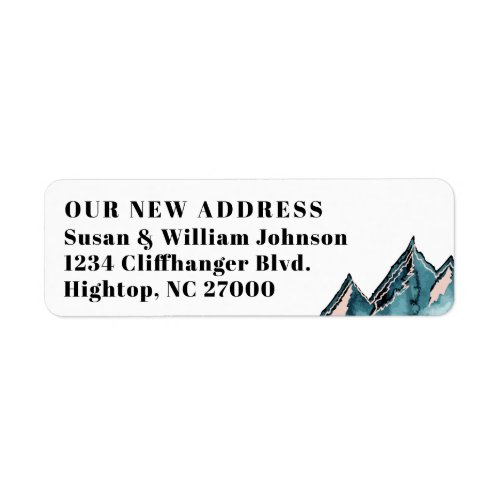 Moved to the Mountains Return Address Label