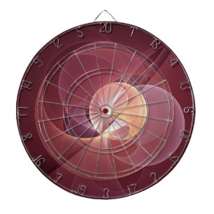 Movement Abstract Modern Wine Red Pink Fractal Art Dart Board
