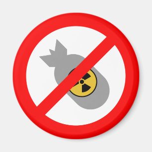 Movement for Peace STOP! NO NUCLEAR BOMB! Magnet