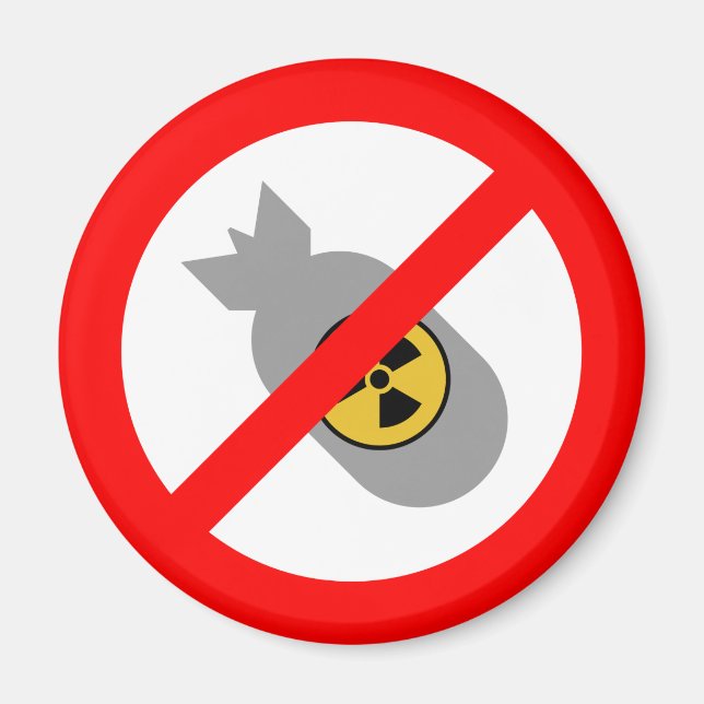 Movement for Peace STOP! NO NUCLEAR BOMB! Magnet (Front)