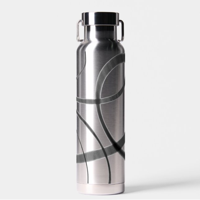 Movement in Black and White Water Bottle (Front)