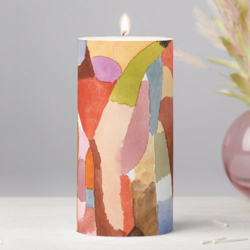 Movement of Vaulted Chambers Paul Klee Pillar Candle