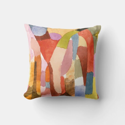 Movement of Vaulted Chambers Paul Klee  Throw Pillow