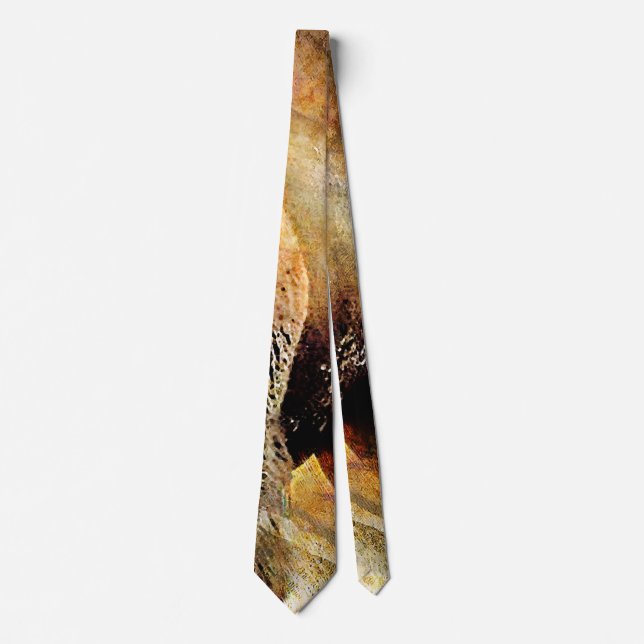 Movements-Earth Tone Abstract Men"s Neck Tie (Front)