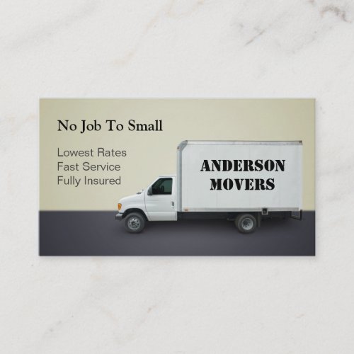 Mover or Moving Company Business Card