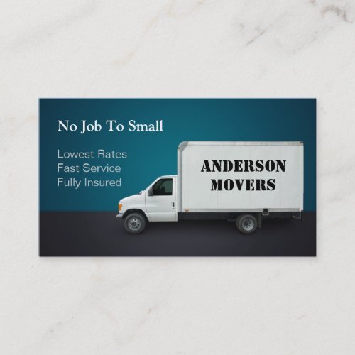 Mover or Moving Company Business Card