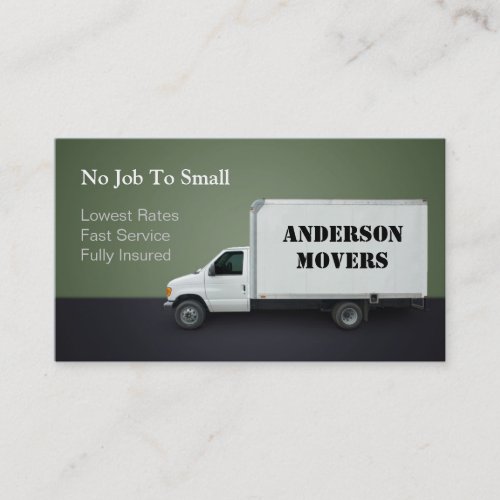Mover or Moving Company Business Card