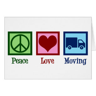 Mover Peace Love Moving Company Truck Cards