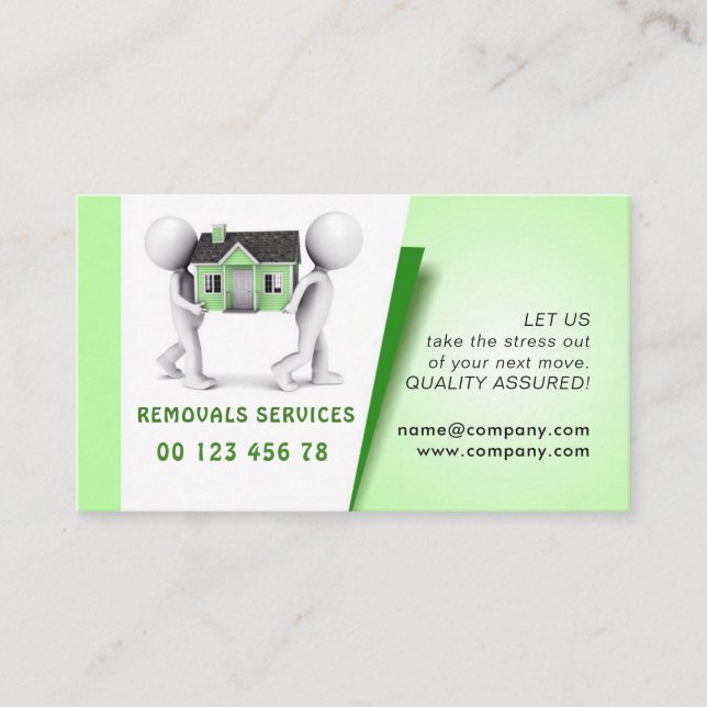Movers, Packing & unpacking service Business Card (Front)