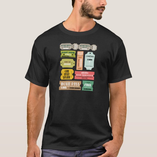 Movie Admission Tickets T-Shirt (Front)