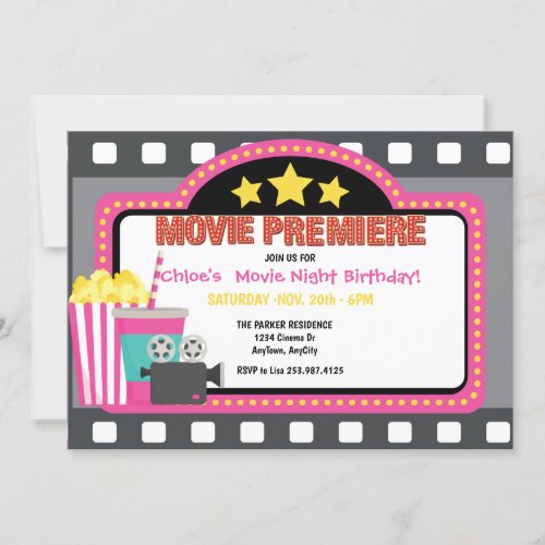 Movie Birthday Invitation