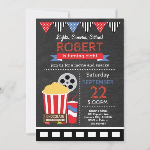 Movie Birthday Invitation