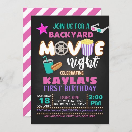 Movie Birthday Invitation _ Girl