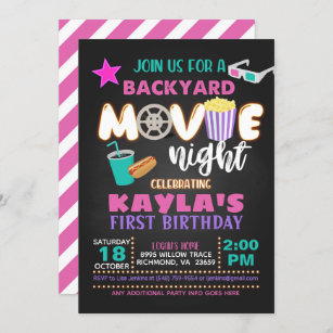 Movie Birthday Invitation - Girl